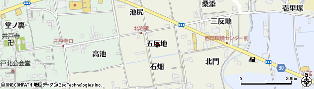 徳島県徳島市国府町北岩延五反地周辺の地図