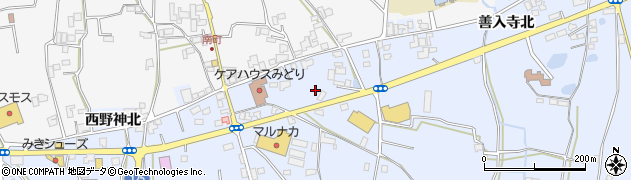 徳島県阿波市市場町香美秋葉本68周辺の地図