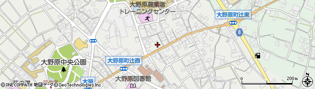 観音寺信用金庫大野原支店周辺の地図
