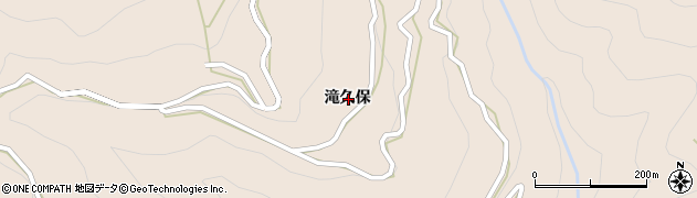 徳島県三好郡東みよし町東山滝久保周辺の地図