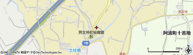 徳島県阿波市阿波町桜ノ岡周辺の地図
