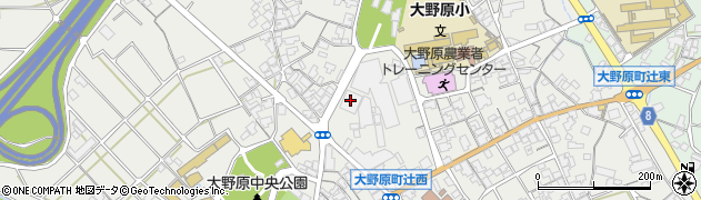 香川県農業協同組合　大野原支店業務課・金融共済課・融資課周辺の地図