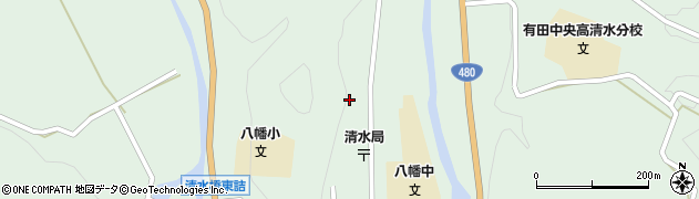 和歌山県有田郡有田川町清水420周辺の地図
