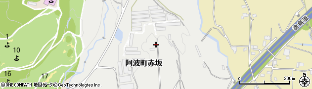 徳島県阿波市阿波町赤坂191周辺の地図