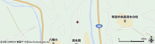 和歌山県有田郡有田川町清水463周辺の地図