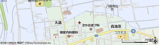 徳島県徳島市国府町井戸（左ケ池）周辺の地図