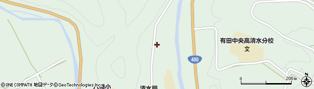 和歌山県有田郡有田川町清水465周辺の地図