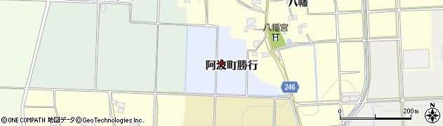 徳島県阿波市阿波町勝行周辺の地図