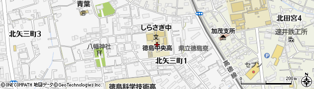徳島県立徳島中央高等学校周辺の地図