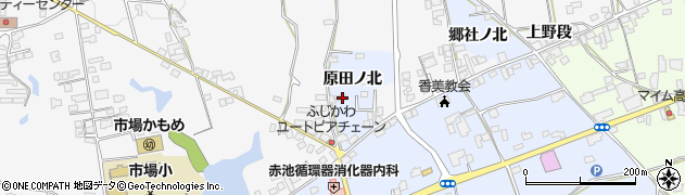 徳島県阿波市市場町香美（原田ノ北）周辺の地図