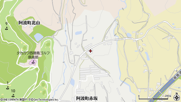 〒771-1705 徳島県阿波市阿波町五明の地図