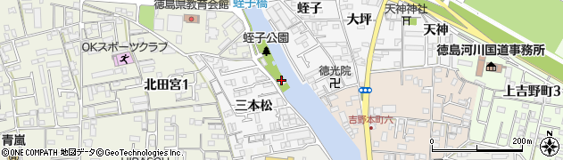 徳島県徳島市上助任町周辺の地図