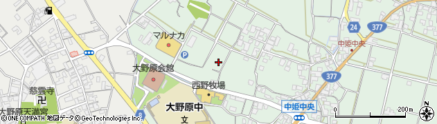 香川県観音寺市大野原町中姫周辺の地図