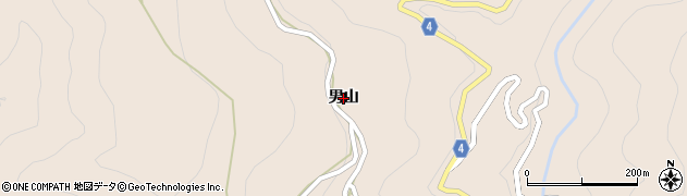 徳島県東みよし町（三好郡）東山（男山）周辺の地図