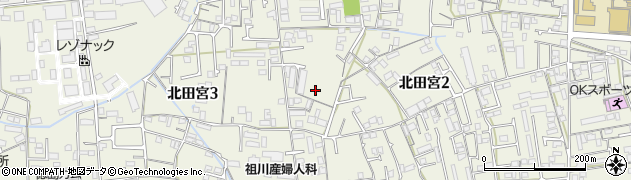 徳島県徳島市北田宮周辺の地図
