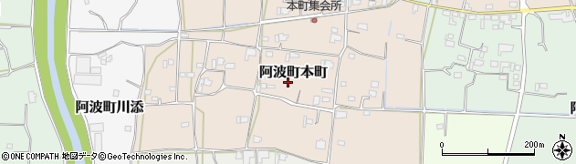 徳島県阿波市阿波町本町周辺の地図