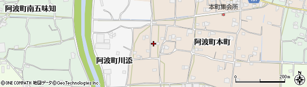 徳島県阿波市阿波町本町25周辺の地図