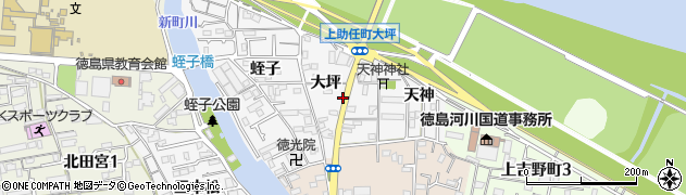 徳島県徳島市上助任町大坪周辺の地図