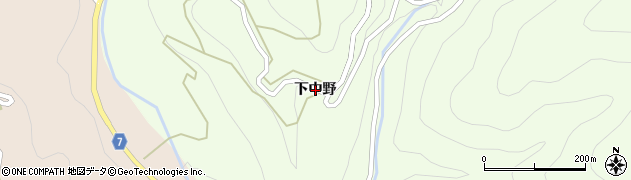徳島県美馬市脇町（下中野）周辺の地図