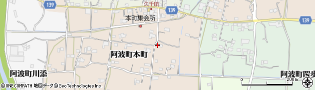 徳島県阿波市阿波町本町89周辺の地図