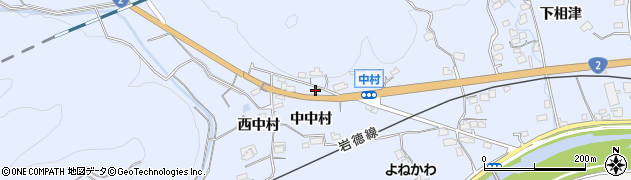 山口県岩国市周東町西長野（中中村）周辺の地図