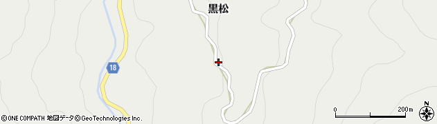 和歌山県有田郡有田川町黒松724周辺の地図