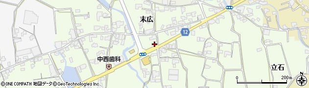 徳島県阿波市市場町山野上中山225周辺の地図