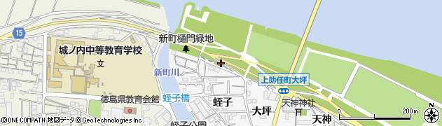 徳島県徳島市上助任町蛭子周辺の地図