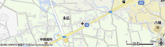 徳島県阿波市市場町山野上中山171周辺の地図