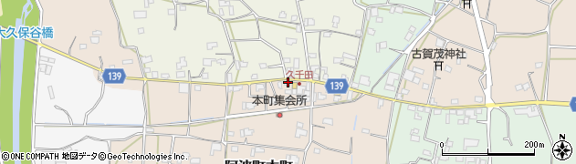 徳島県阿波市阿波町本町180周辺の地図