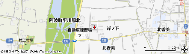 徳島県阿波市市場町市場岸ノ下303周辺の地図