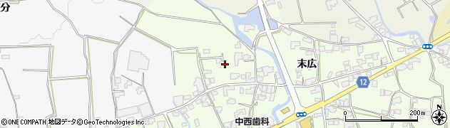 徳島県阿波市市場町山野上（末広）周辺の地図
