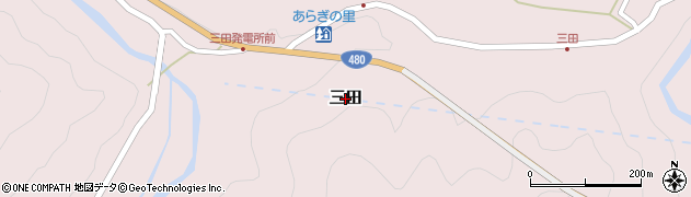 和歌山県有田川町（有田郡）三田周辺の地図