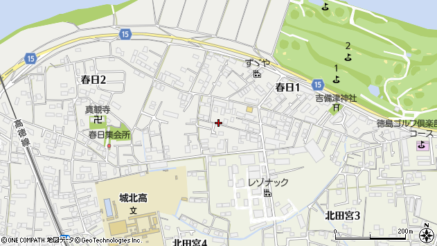 〒770-0002 徳島県徳島市春日の地図