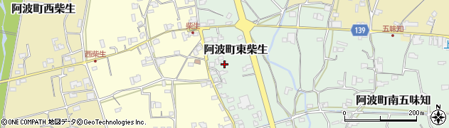 徳島県阿波市阿波町東柴生周辺の地図