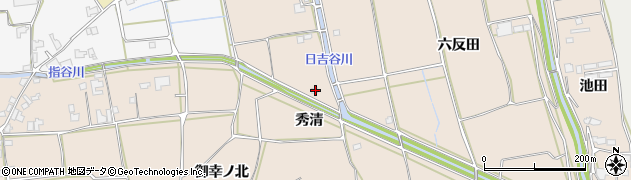 徳島県阿波市市場町伊月（秀清）周辺の地図