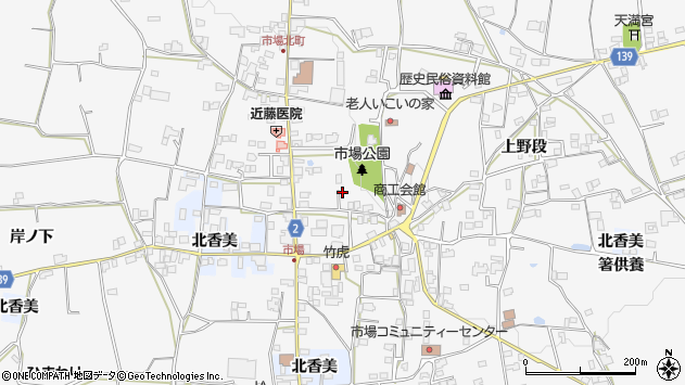 〒771-1604 徳島県阿波市市場町市場町筋の地図