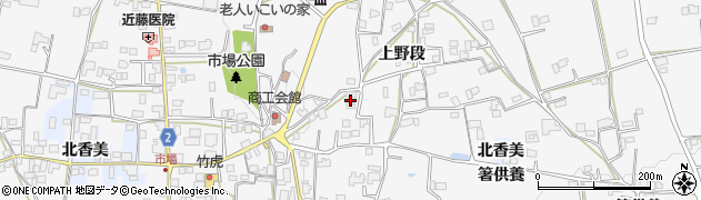 徳島県阿波市市場町市場（上野段）周辺の地図