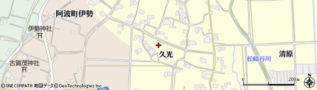 徳島県阿波市市場町大俣（久光）周辺の地図