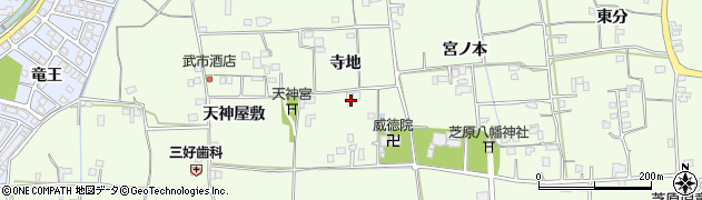 徳島県徳島市国府町芝原寺地周辺の地図