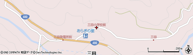 三田小学校前周辺の地図