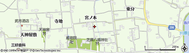 徳島県徳島市国府町芝原（宮ノ本）周辺の地図