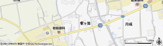 徳島県阿波市土成町水田（堂ヶ池）周辺の地図