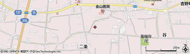 徳島県阿波市吉野町柿原二条47周辺の地図