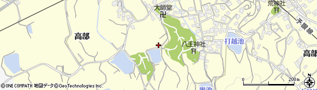 愛媛県今治市高部周辺の地図