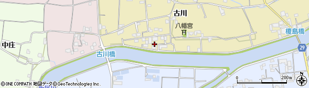 徳島県徳島市国府町東黒田古川104周辺の地図