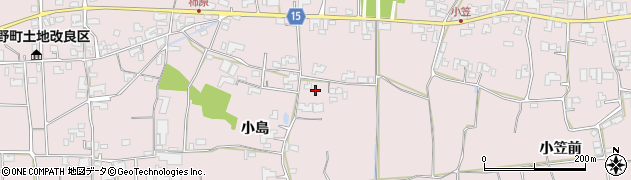 徳島県阿波市吉野町柿原小島33周辺の地図