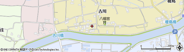 徳島県徳島市国府町東黒田古川106周辺の地図