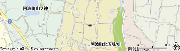 徳島県阿波市阿波町北五味知周辺の地図
