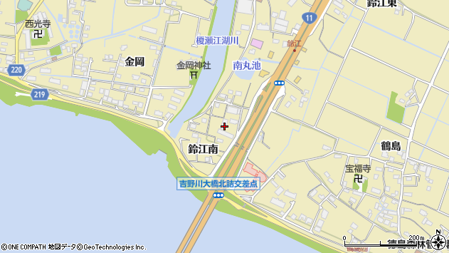 〒771-0124 徳島県徳島市川内町鈴江南の地図